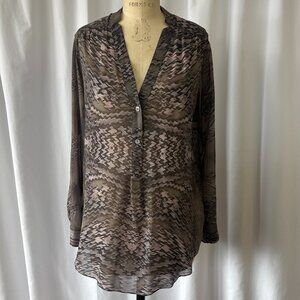 Sheer Patterned Blouse